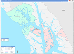 Hoonah-Angoon Borough (County) ColorCast Wall Map